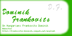 dominik frankovits business card